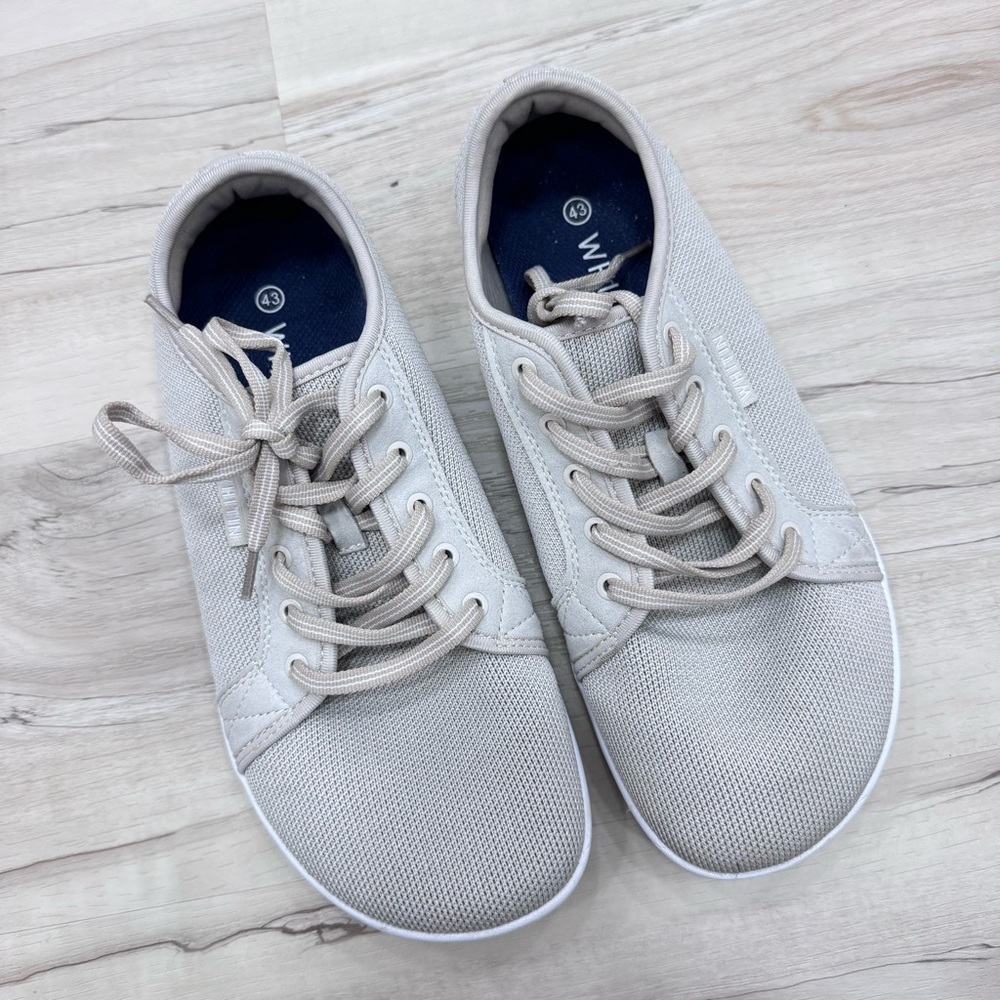 WHITIN Barefoot Minimalist Tan Neutral Sneakers Womens 10 wide like new